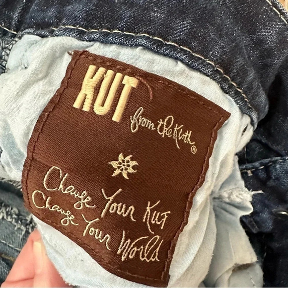 Kut from the Kloth Women's Bootcut Dark Wash Low Rise Denim Jeans Sz 10 GUC - Picture 8 of 10